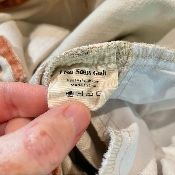 Lisa Says Gah Robyn Cow Print High Rise Straight Leg Jeans Brown Orange Tan 26 - Picture 6 of 10